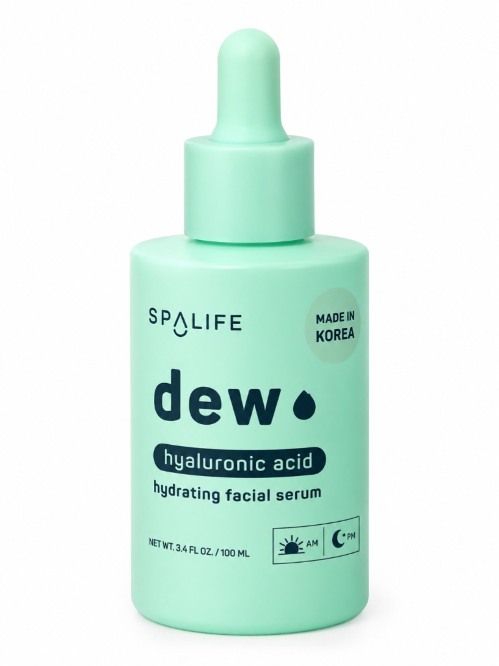 SpaLife Dew Hyaluronic Acid Hydrating Facial Serum 3.4 oz NWT K-Beauty